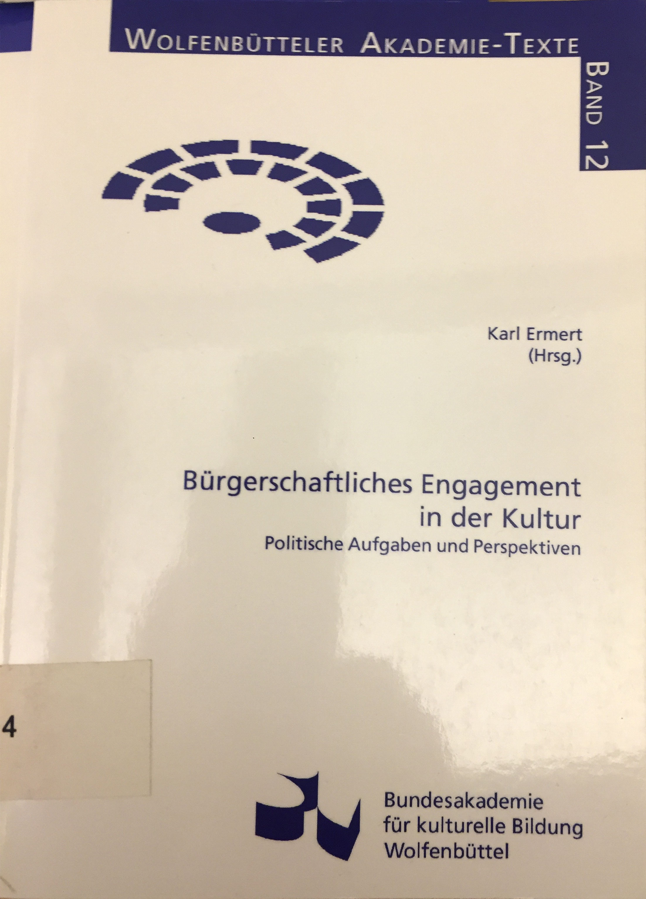 Ermert: Bürgerschaftlichen Engagement in der Kultur