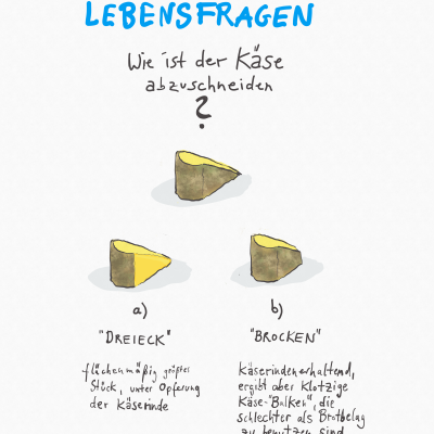 Wie ist der Käse zu schneiden?