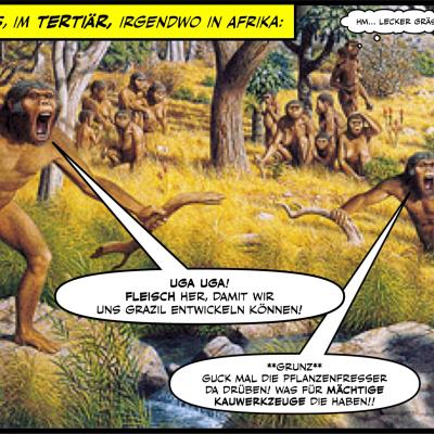 Damals im Tertiär (Australophitecus-Arten)