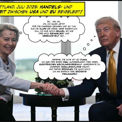 Transatlantische Partnerschaft gekittet! Dank an Uschi und die super Verhandlungsprofis aus Brüssel!