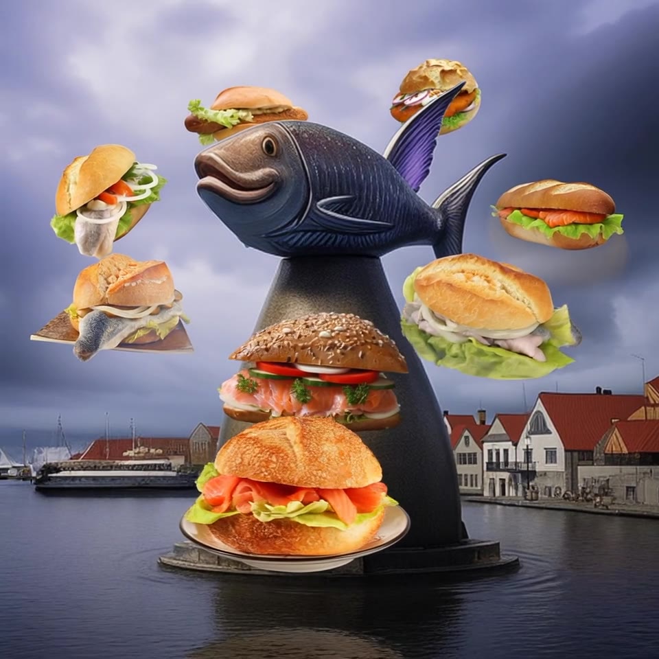 Holografisches Fischbrötchendenkmal